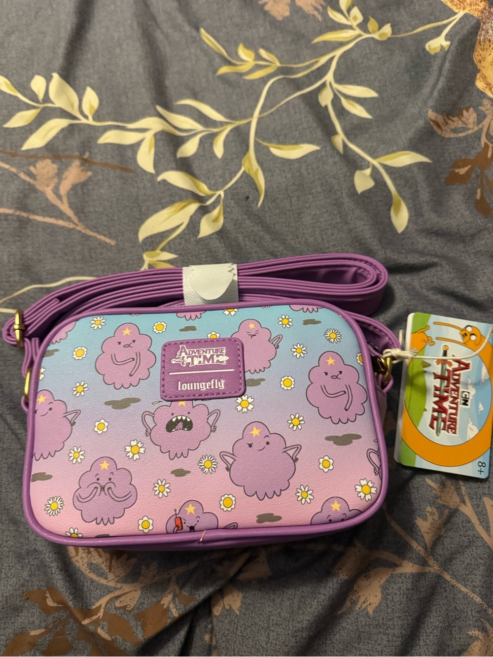 Loungefly Adventure Time Lumpy Space Princess Lavender & Blue Crossbody Bag